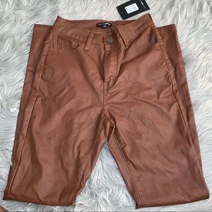 Faux leather pants